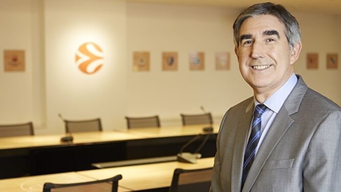 Jordi Bertomeu, en la sede de la Euroliga.