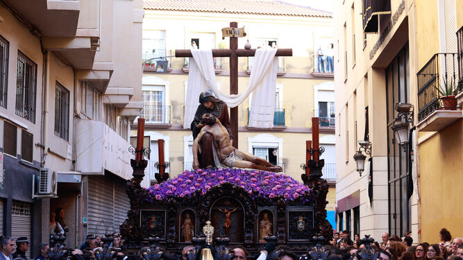 La Piedad en su procesión del Viernes Santo en Málaga