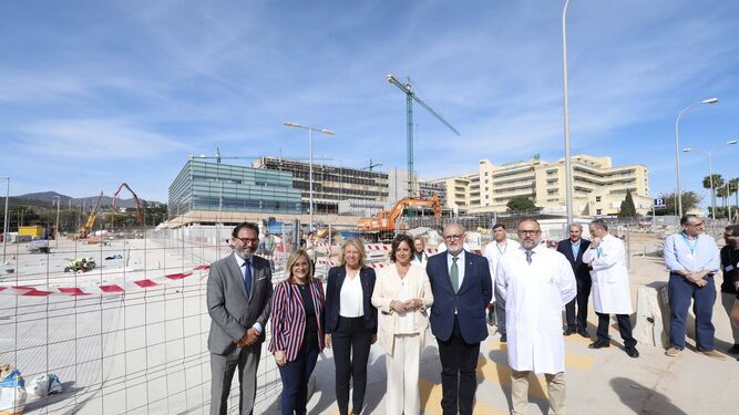 Visita el pasado mes de marzo a las obras de ampliación del Hospital Costa del Sol.
